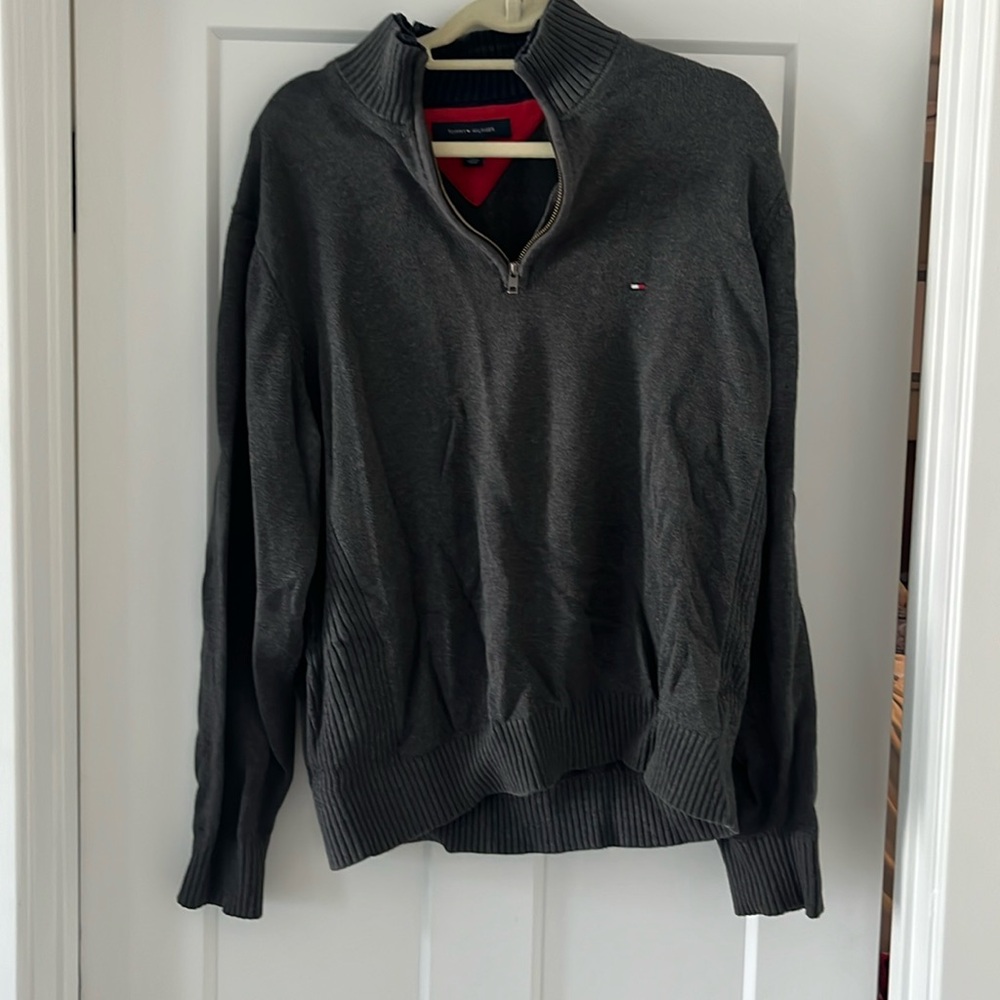 Tommy Hilfiger quarter zip grey large